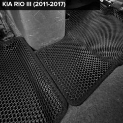 3D коврики EVA с бортами Kia Rio III седан, хэтчбек, универсал (2011-2017)