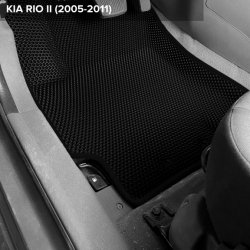 3D коврики EVA с бортами Kia Rio II седан, хэтчбек (2005-2011)